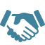 Handshake-icon-1 A blue handshake